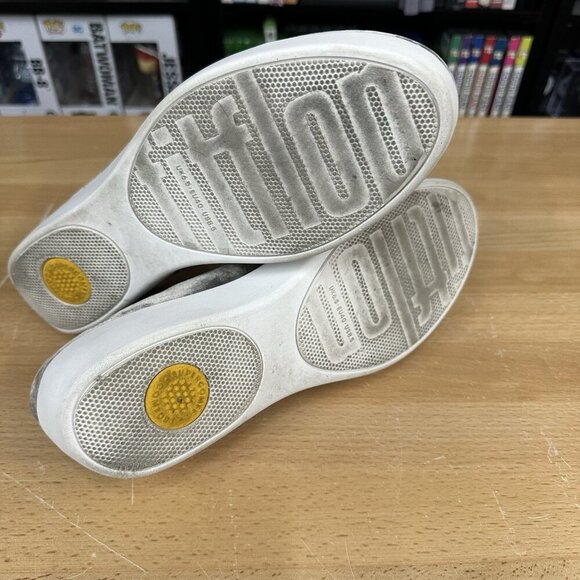 FitFlop Superskate Velvet Gray Slip on Sneaker Flat Comfort Shoes Women's 8.5 - Picture 6 of 7